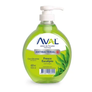 Jabón Líquido de Tocador AVAL Eucalipto Frasco 400 ml.