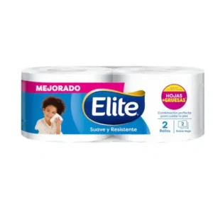 Papel Higiénico ELITE Suave y Resistente 2 Rollos