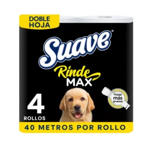 Papel Higiénico SUAVE Rindemax Negro Doble Hoja 4 Rollos