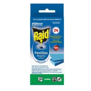 Pastillas Mosquitos RAID Laminada Caja 24 un