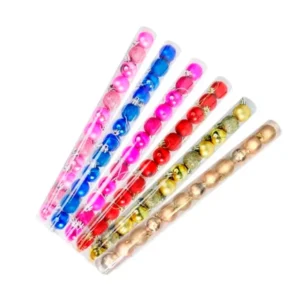 Bolas de Navidad Numero 6 Varios Colores Tubo de 12 und