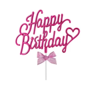 Cake Topper con Lazo de Feliz Cumpleaños Torta 1 und
