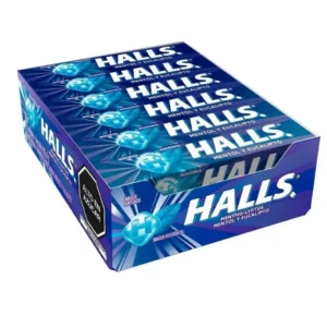 Caramelo HALLS Mentón Azul Barra 10 un.