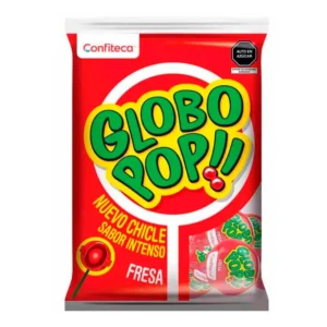 Chupetin GLOBO POP Fresa 24 un