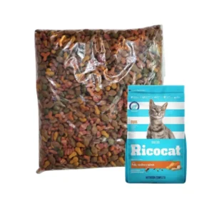 Comida RICOCAT para Gato Sabor Pollo Sardina y Salmón / Esterilizado Granel 1 kg