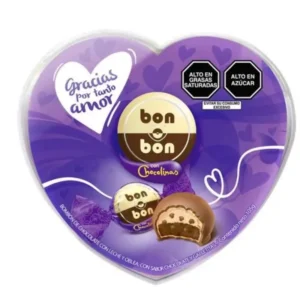 Corazon Mini BON O BON con Chocolinas Pote 7u 105 g