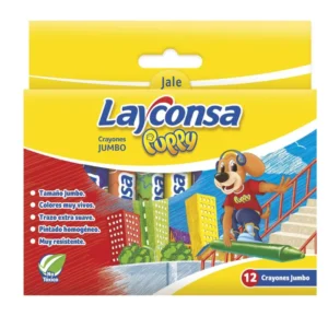 Crayones de Cera LAYCONSA Jumbo Caja 12 un