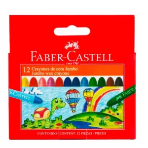 Crayones FABER CASTELL de Cera Jumbo Caja 12 un