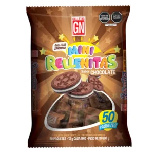 Galleta GN Mini Rellenitas Chocolate Paquete 50 un