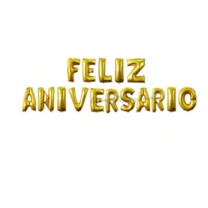 Globos Metálicos de Feliz Aniversario 1 und