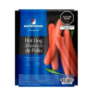 Hot Dog Ahumado Pollo SAN FERNANDO 220 g