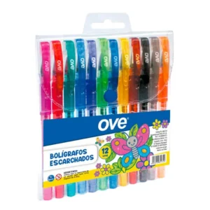 Lapiceros Escarchados OVE Estuche 12 un