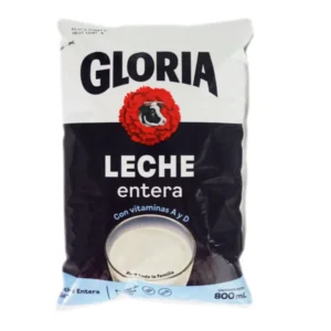 Leche UHT GLORIA Entera Azul Bolsa 800 ml