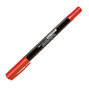 Marcador Permanente Delgado Rojo Doble Punta 1 un