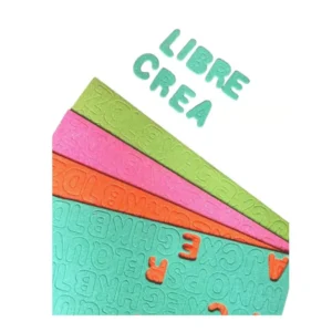 Microporoso Escarchado Letras Varios Colores 1 un