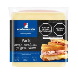 Pack SAN FERNANDO Jamon Sandwich+queso Edam 90 g