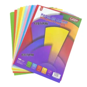 Papel de Color Skole Paq X100hojas A4.