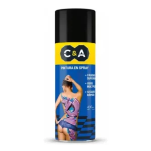 Pintura en Spray C&a Negro Brillante Lata 400 ml