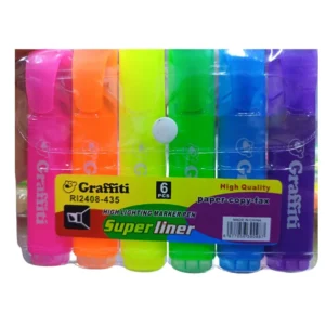 Resaltador Graffiti Fosforecente Estuche 6 un