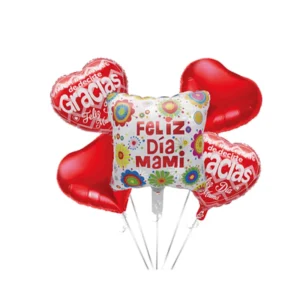 Set Globos Metalicos Dia de la Madre Display 5 und