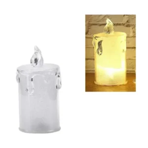 Vela LED de Plástico Transparaente Caja 1 un