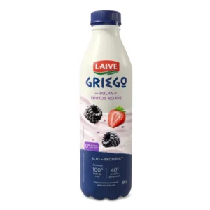Yogurt Griego LAIVE Frutos Rojos sin Azúcar Botella 800 g
