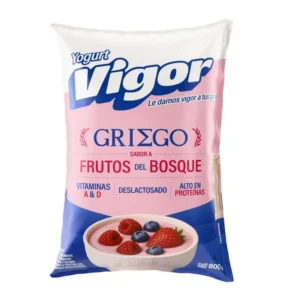 Yogurt Griego VIGOR Frutos del Bosque Bolsa 800 g