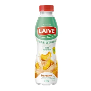 Yogurt Probioticos LAIVE Durazno Botella 340 g